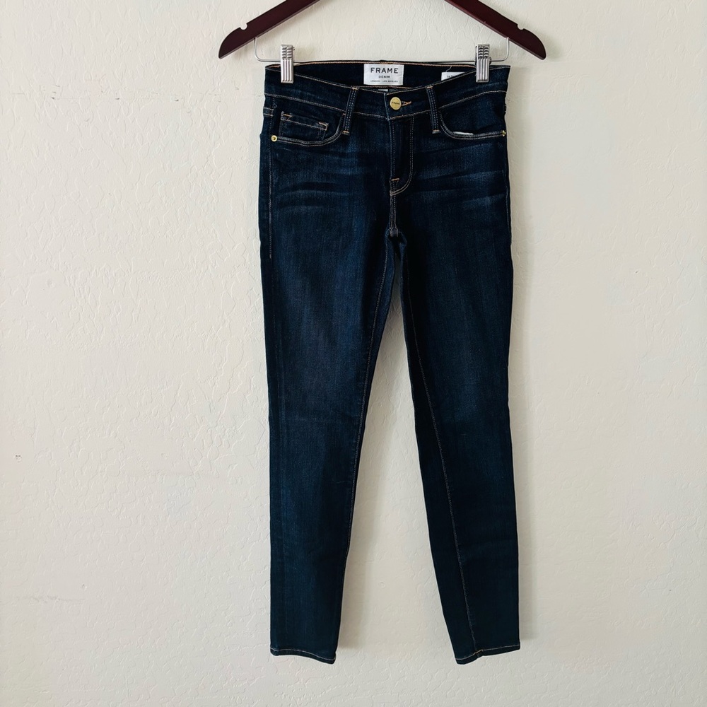 Frame Denim Le Skinny De Jeanne Women's Deep Indigo Skinny Jeans LSJ899 Size 25